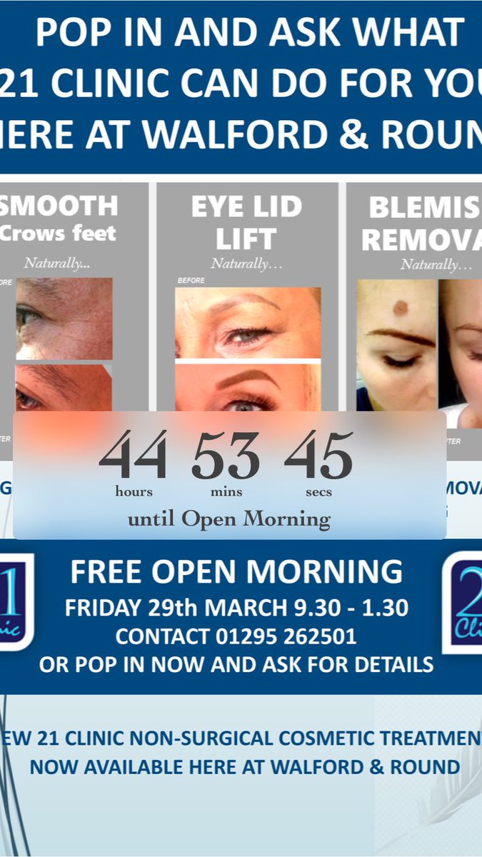WalfordAndRound's tweet photo. Don’t miss out...book your FREE trial appointment now! Call 01295 262501 https://t.co/ffTtkCl4yk