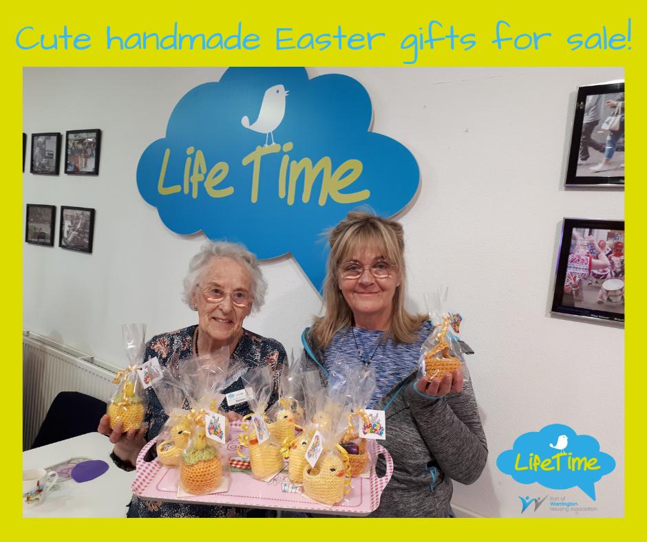 LifeTimeGateway's tweet photo. Our St Johns Crochet &amp; Chat group have created some lovely #easter gifts now available to buy! Visit our Lifetime Centre to pick up yours today!🐣🐤🐔

Fancy getting involved with our Crochet &amp; Chat group? Find out more 👉https://t.co/B7jZVccEBu  

#warrington https://t.co/xrwmIXZsBp