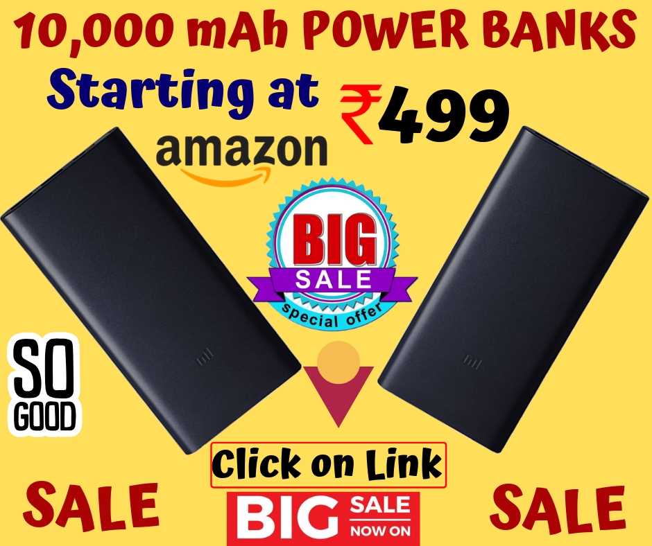 technews_hsi's tweet image. ORIGINAL Branded power banks with 10,000 mAh battery
Starting at just Rs 499.
BUY NOW- amzn.to/2HHmjJg
Amazon Link- amzn.to/2yYHkLK 
(Click on this link to get discounts on all the products on Amazon)
@amazon @XiaomiIndia @GeejayTech @IndiaNews247 @Gadgetsmaniaa