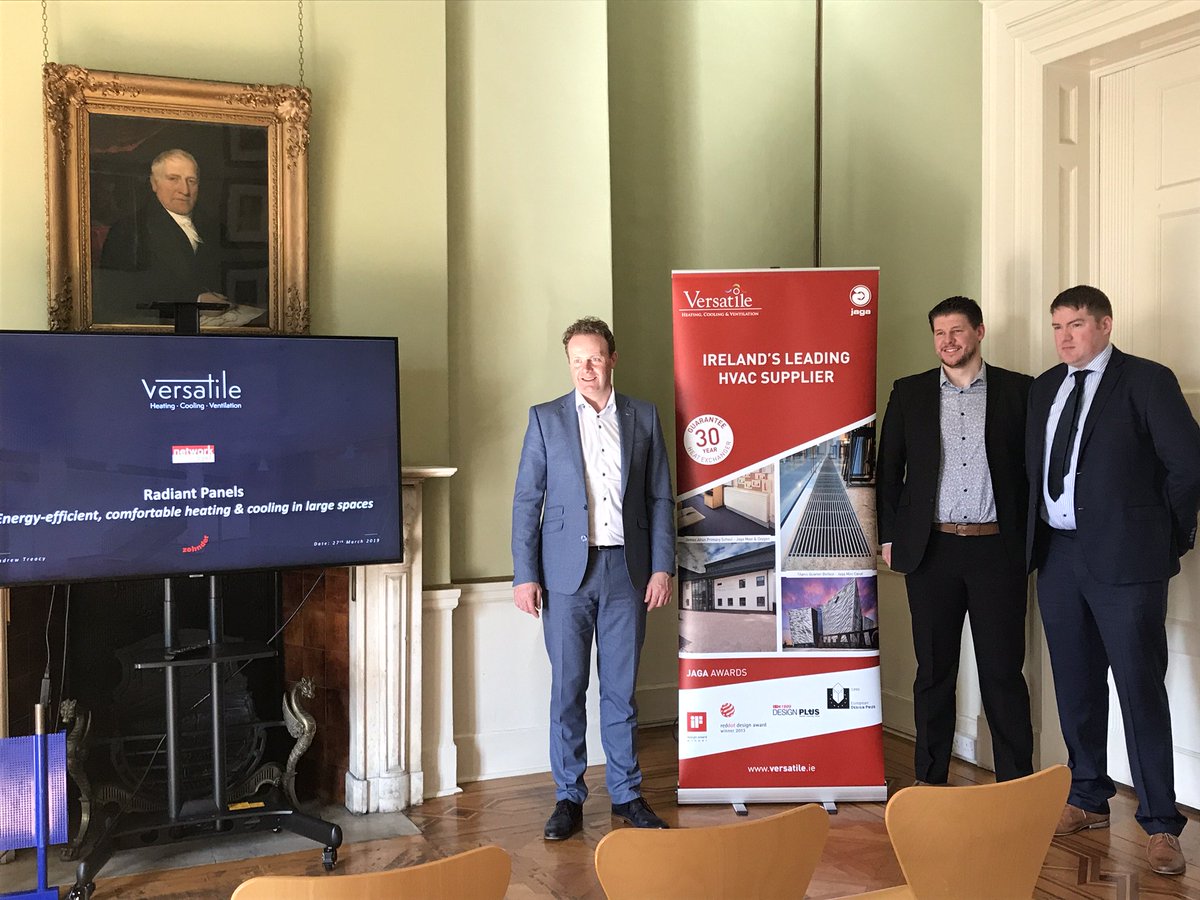 VersatileEng's tweet image. We're in the beautiful Georgian Room at the RIAI getting set to present our Radiant Heating &amp;amp; Cooling CPD seminar. If you're interested, there's still time to stop by for kick-off at 1pm (and grab a sandwich/coffee!). 
#radiantheating #commercialheating