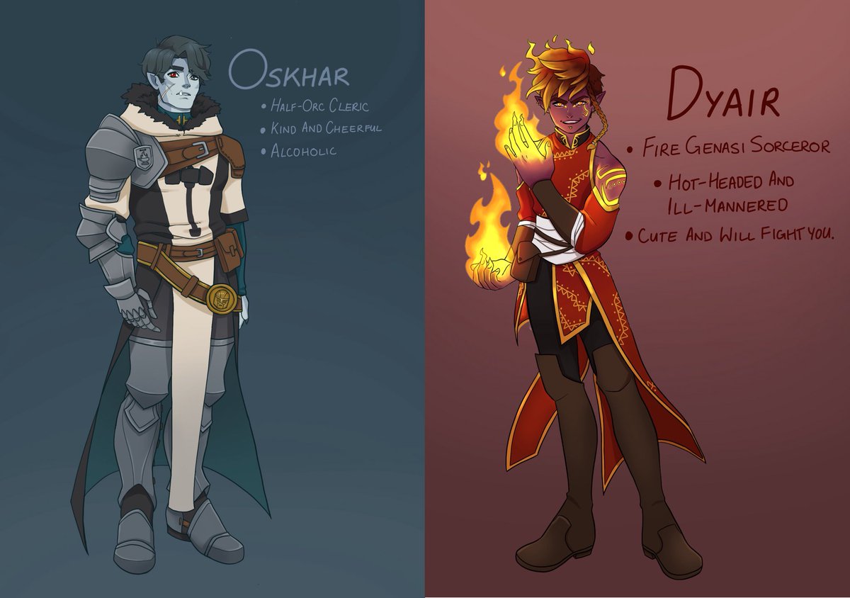 FFallendor's tweet photo. Meet the #FailFam ! Here’s all our Player Characters in our Campaign ‘#FailuresinFallendor ‘ and some lil snippets about them 👌 

#dnd #dnd5e #dungeonsanddragons #dndart #Dndparty #playercharacters https://t.co/4KvRAF4U7D