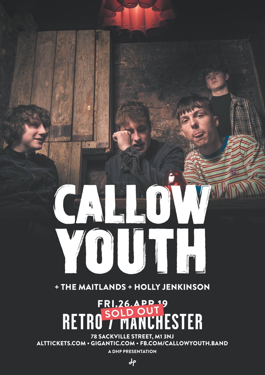 We’re chuffed to announce that <a href="/The_Maitlands/">The Maitlands</a> and <a href="/holly_jenkinson/">Holly Jenkinson</a> are supporting us at our SOLD OUT 1st MANCHESTER HEADLINE show on FRIDAY 26th APRIL at RETRO - 78 Sackville Street <a href="/ManchesterRetro/">Retro Manchester</a> for <a href="/DHPFamily/">DHP Family</a>