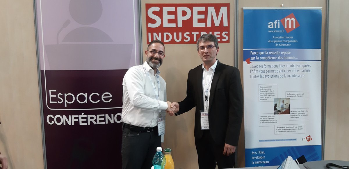 Accord de partenariat  entre l'Afim et <a href="/digital113/">Shridhar</a> sur la digitalisation de la maintenance industrielle signé ce midi à Sepem Toulouse