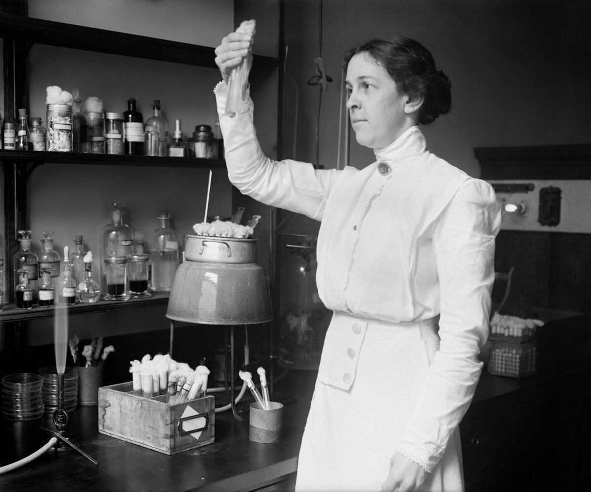 addispr's tweet photo. As #WomensHistoryMonth winds down, today's shout-out goes to @Womenofthehall microbiologist Alice Catherine Evans, 1st female president of the @ASMicrobiology &amp; a @USDA researcher whose work eventually led to the pasteurization of milk. #WomenInScience #STEM https://t.co/USVD26t2YO