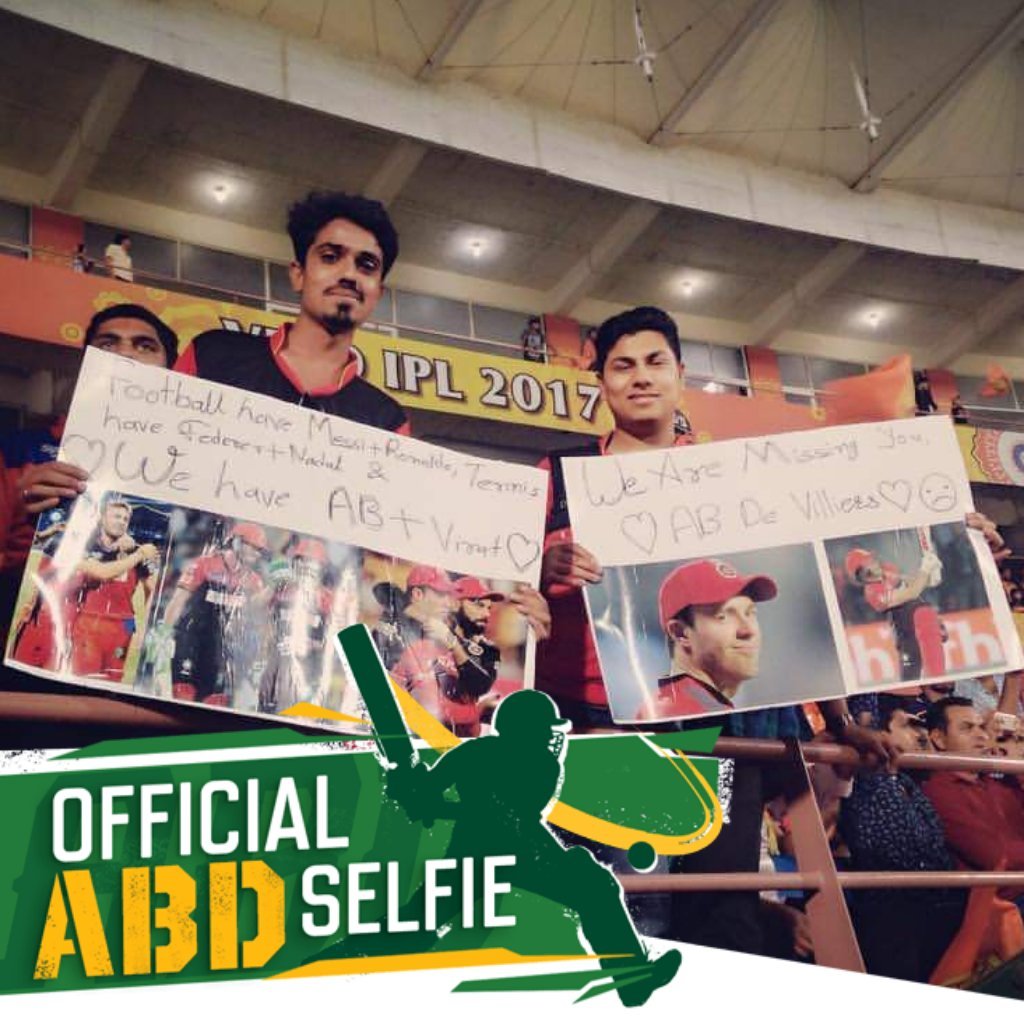hasratkh0khar's tweet photo. #ABDCamApp #Super17 #Mr360 #EasyasABDC #ABD #AlwayswithABD #PlayBOLD #VIVOIPL #RCB #ImForAB17 #Virat #ABDSelfie https://t.co/kI4uoDAOnQ