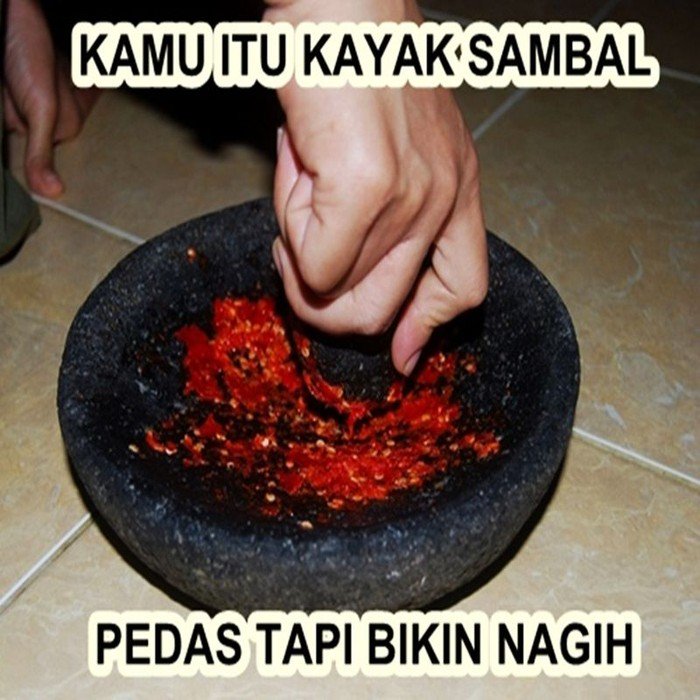 PowerEmak's tweet photo. Malam gaesss

Kuliner Indonesia itu emang bikin baper ya, eh bikin laper deh.

Satu yg ga terpisahkan dr kuliner nusantara dan bikin nikmat biasanya ada sambalnya. Ya doong

Yuk reply 1 nama sambal kesukaanmu dari macam-macam sambal di nusantara sertakan #Menang0121HariLagi https://t.co/1vAYMNdqOj