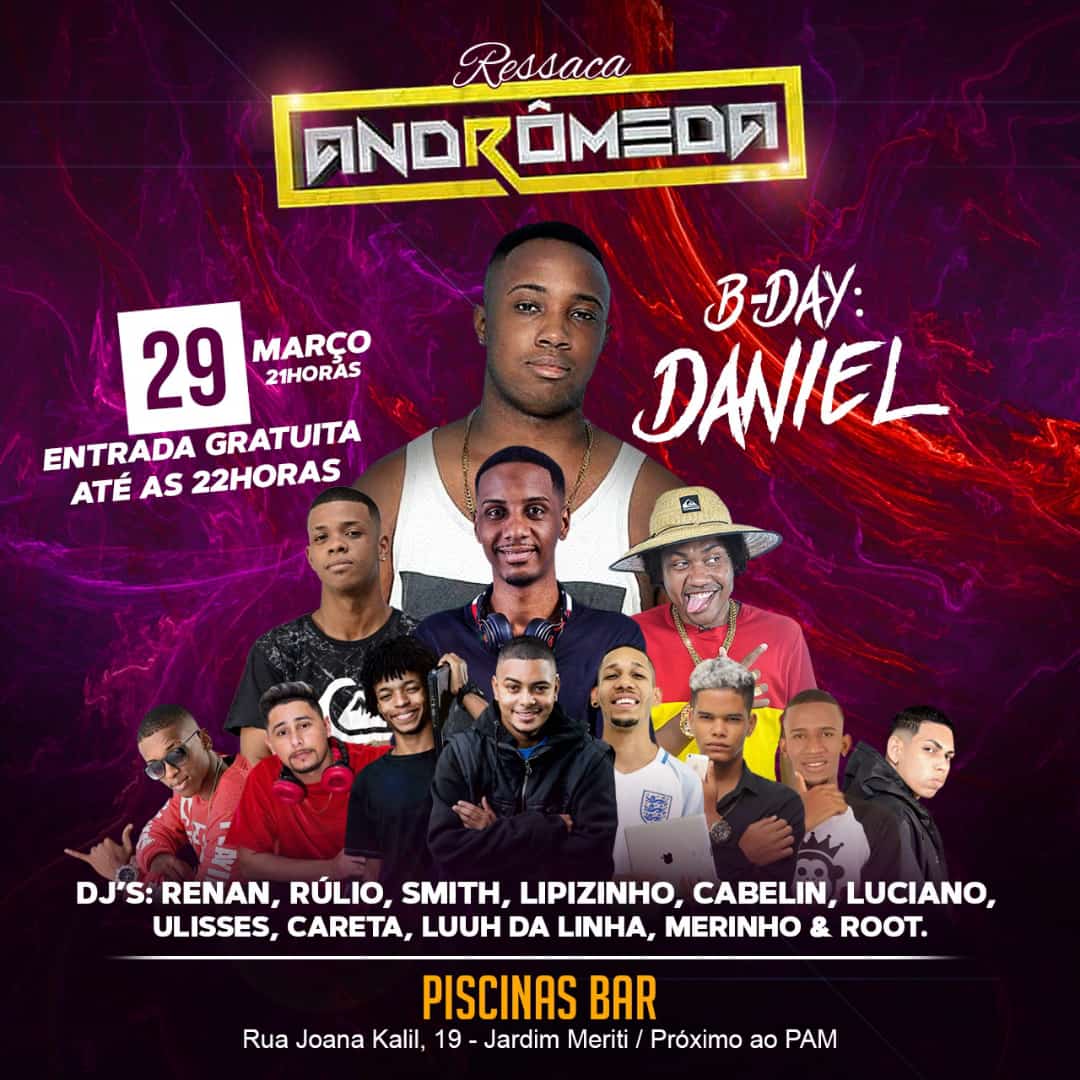 fest_miami's tweet photo. (RESSACA) ANDRÔMEDA #BdayDaniel
SEXTA AGORA As 21 H
PISCINAS BAR

<ENTRADA GRATUITA até 22 H> https://t.co/sK7VfbNzKg