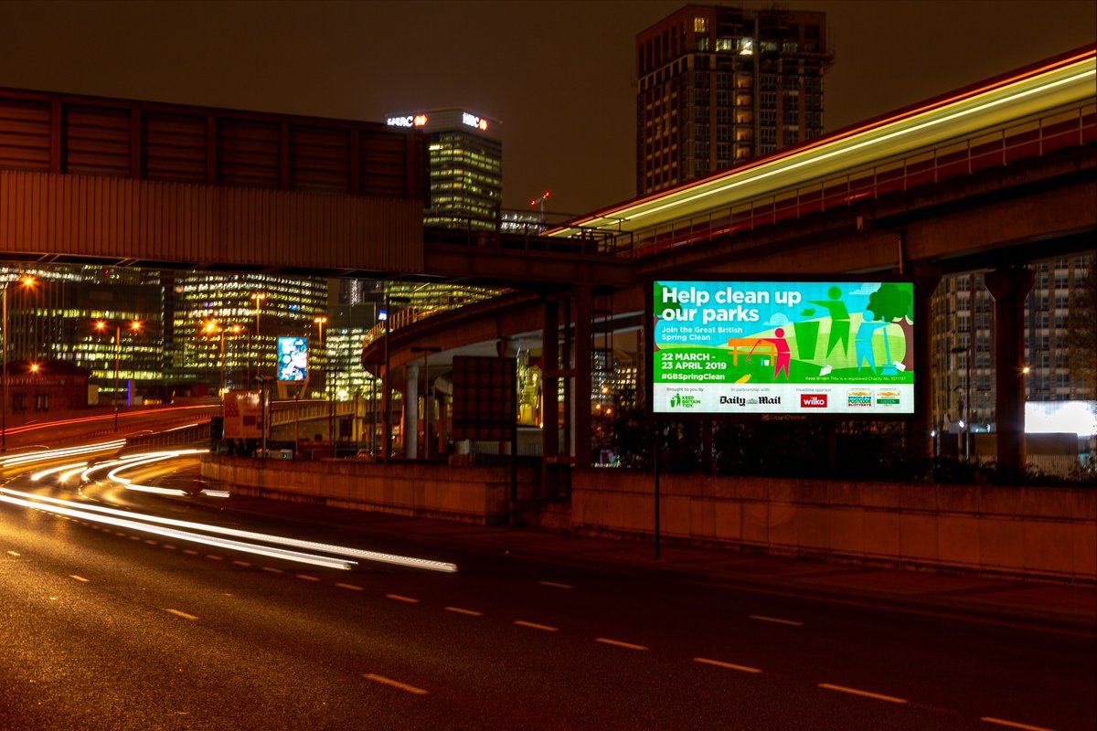 BMO_UK's tweet photo. We're proud to be supporting the Great British Spring Clean from @KeepBritainTidy - the UK’s biggest mass-action environmental campaign! As well as the campaign running across our #DOOH network, Clear Channel staff will be joining clean-ups in local communities. #GBSpringClean https://t.co/0D30tms8iv
