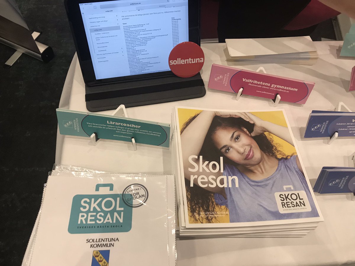 Nu representeras Sollentuna kommun på skoljobbmässan på Clarion hotel.#solskol #skoljobbmässa #sollentuna