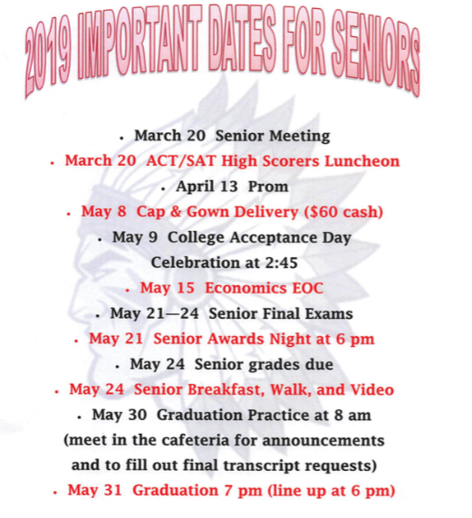 SENIORS check out these important dates! #onetribe #tribepride #ATD