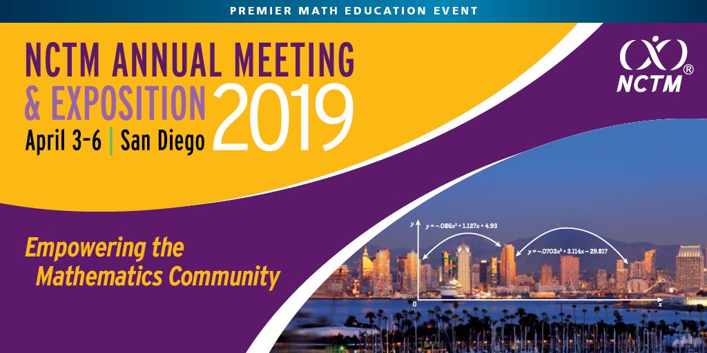 NCTM's tweet photo. ONE WEEK until we're at #NCTMSD2019!!! We just can't contain our excitement! Who is coming to the Research Conference? We're excited to learn what the latest advances are in mathematics education research! (psst- there's still plenty of time to register: https://t.co/trs01uhsn4) https://t.co/hwTBA2VWQQ