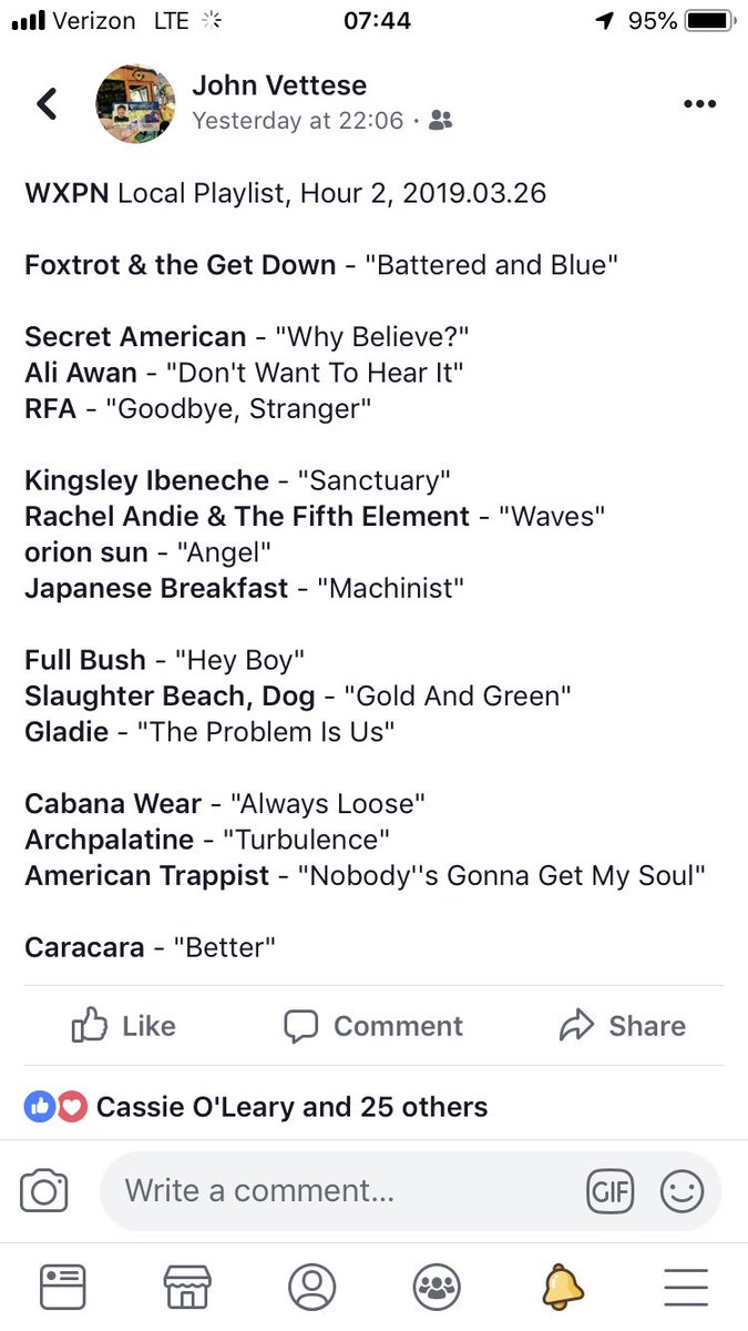 johnvettese's tweet photo. Here’s what I played last night on the @wxpnfm local show! https://t.co/o1BvA1Ruer