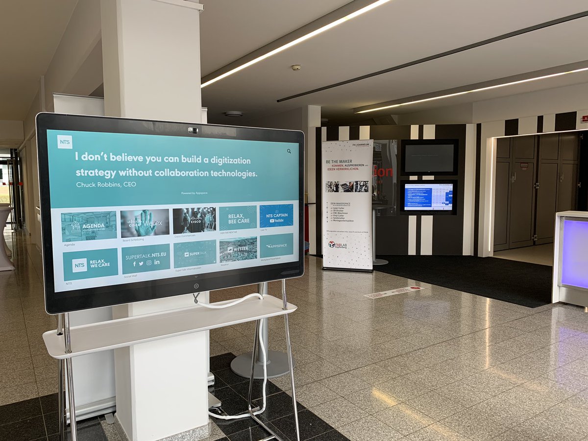 Iwant2belive_'s tweet image. Get ready- #ntssupertalk tomorrow!#ntsrelaxwecare  @CiscoCollab  - See the latest Innovation - Digitale Signage on Webexboard- so we have a 4in1 Device! @appspace @NTSAG @adoeschl