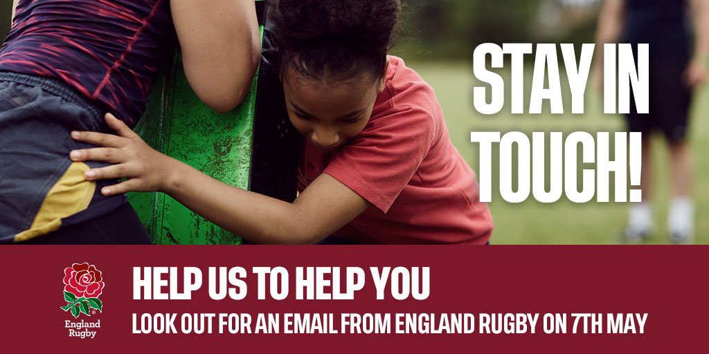 There is a lot we can do to help support rugby in schools, colleges and universities  - make sure we have your correct details so we can tell you about it. Look out for an email in May to find out more.