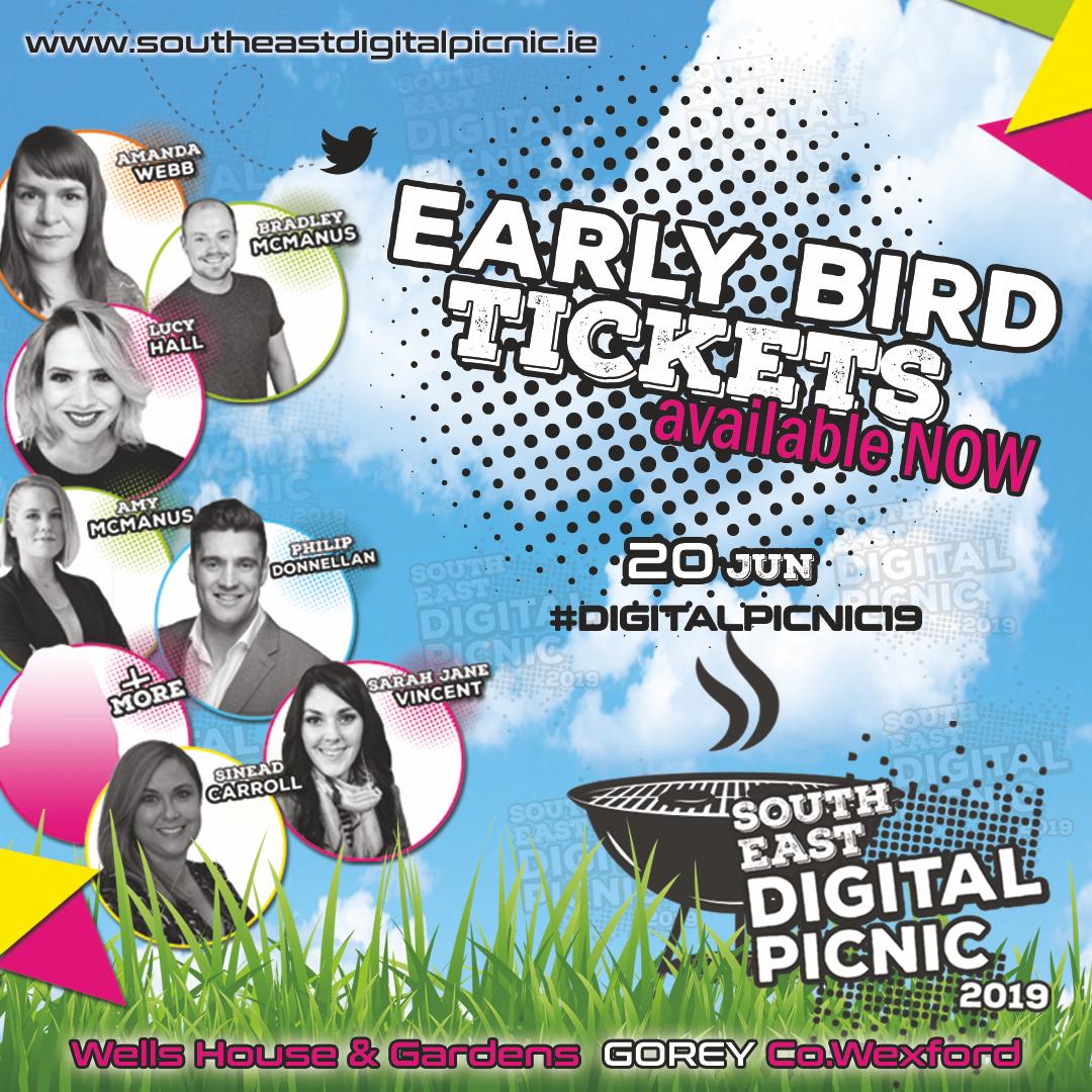 New Era Digital (Sarah Jane Vincent) (@imsarahjanev) on Twitter photo Wow! We've had such an amazing response to the #DigitalPicnic19 event at <a href="/Wells_House/">Wells House Wexford</a> 😍😍😍
We've already sold 50 tickets since yesterday! This event is definitely going to be SOLD OUT soon so make sure to get your tickets.
🎟 southeastdigitalpicnic.ie (Get 20% off Tickets) Wow! We've had such an amazing response to the #DigitalPicnic19 event at <a href="/Wells_House/">Wells House Wexford</a> 😍😍😍
We've already sold 50 tickets since yesterday! This event is definitely going to be SOLD OUT soon so make sure to get your tickets.
🎟 southeastdigitalpicnic.ie (Get 20% off Tickets)