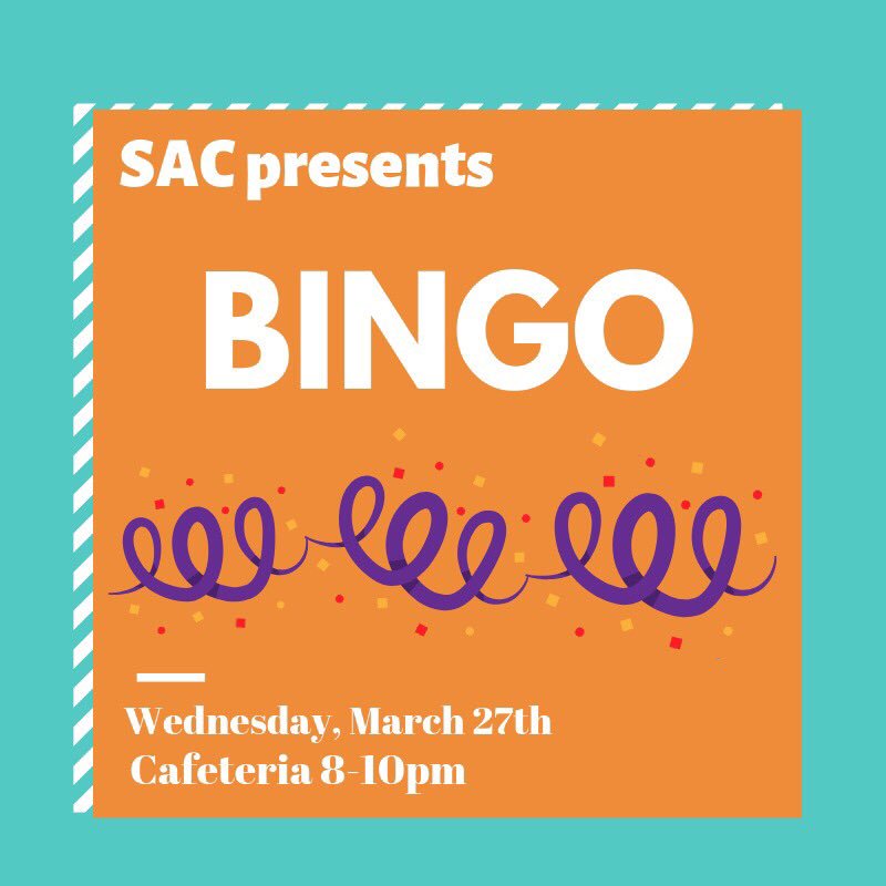 LYONCOLLEGESAC's tweet photo. Hey guys!! 

Tonight is BINGO! Make sure to come with friends and luck! There are going to be amazing prizes, including stuffed laundry baskets, a PlayStation 4 pro, an Apple Watch, and much much more!!

I hope to see you at 8 ready to win some of these amazing prizes! https://t.co/YDArnfaXVa
