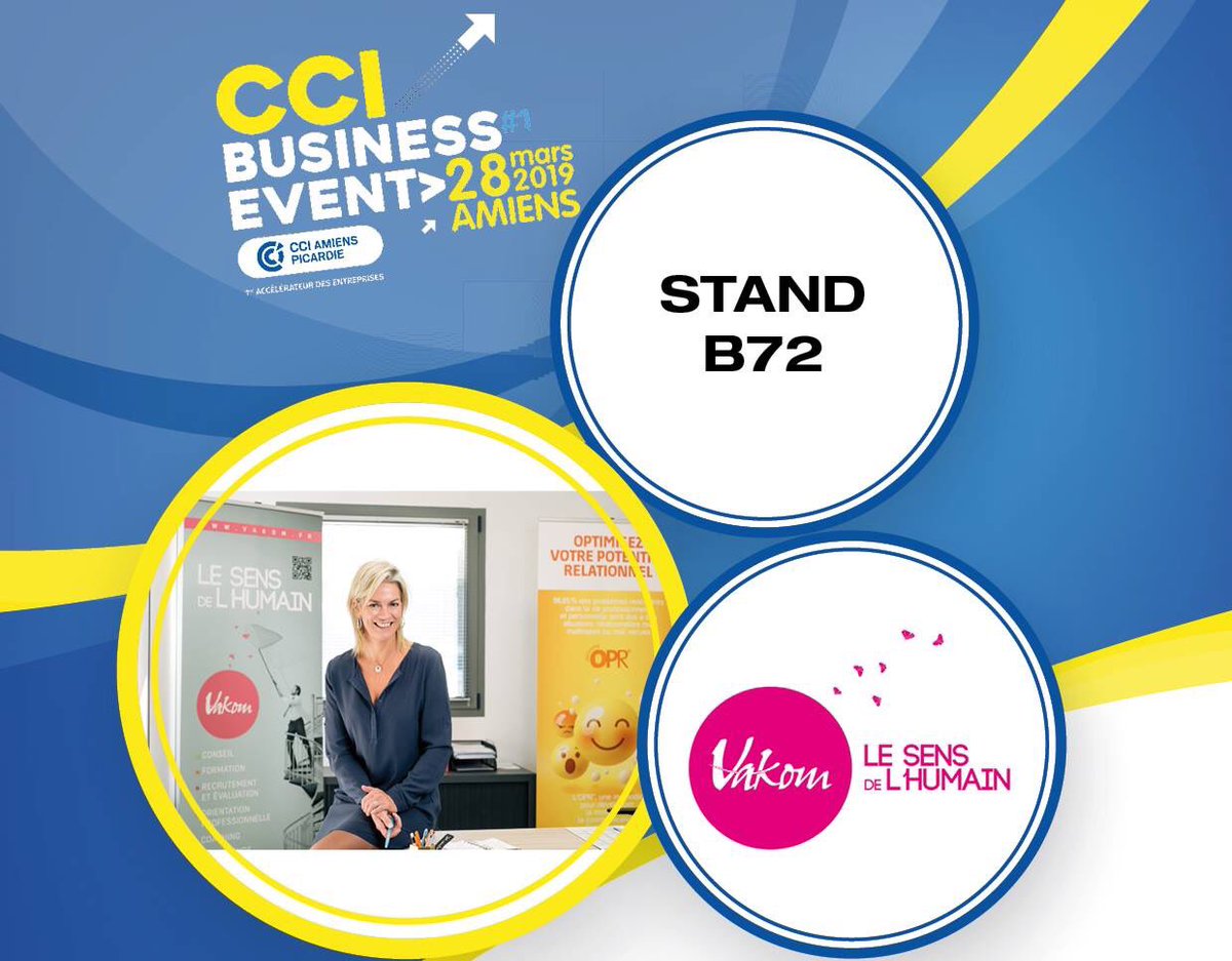 AmiensVakom's tweet photo. Je serai présente jeudi 28 au #CCIbusinessEvent à Amiens. Venez me rencontrer ! #recrutement #opr #conseil https://t.co/8w63xcm2XZ