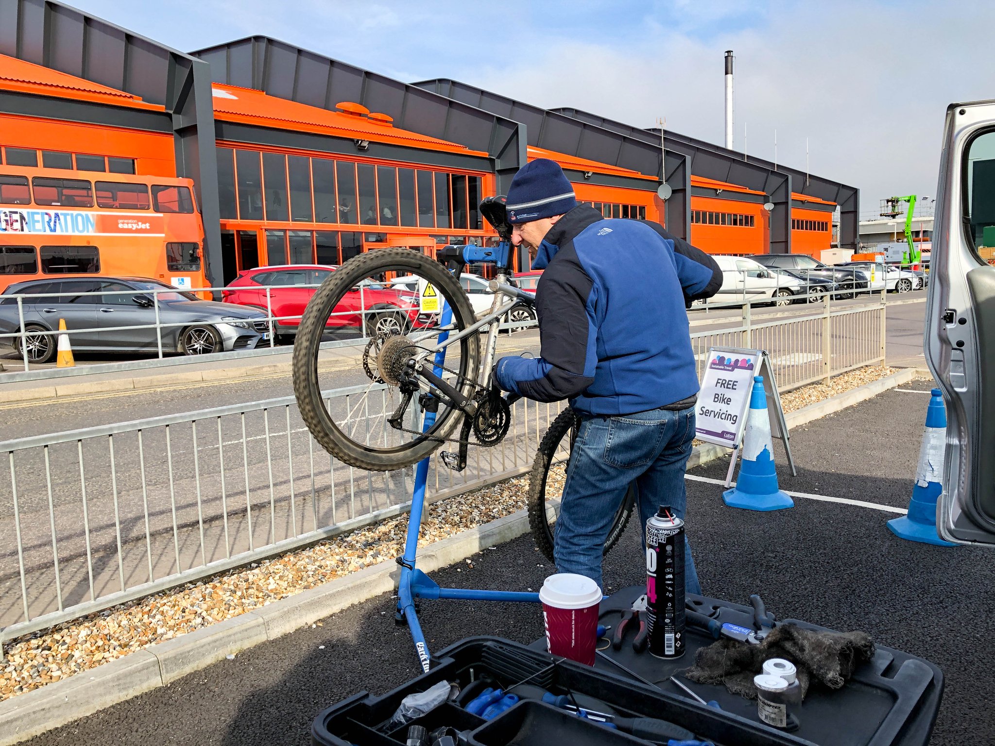 London Luton Airport on Twitter "Blending smoothies on a smoothie bike and health checks for