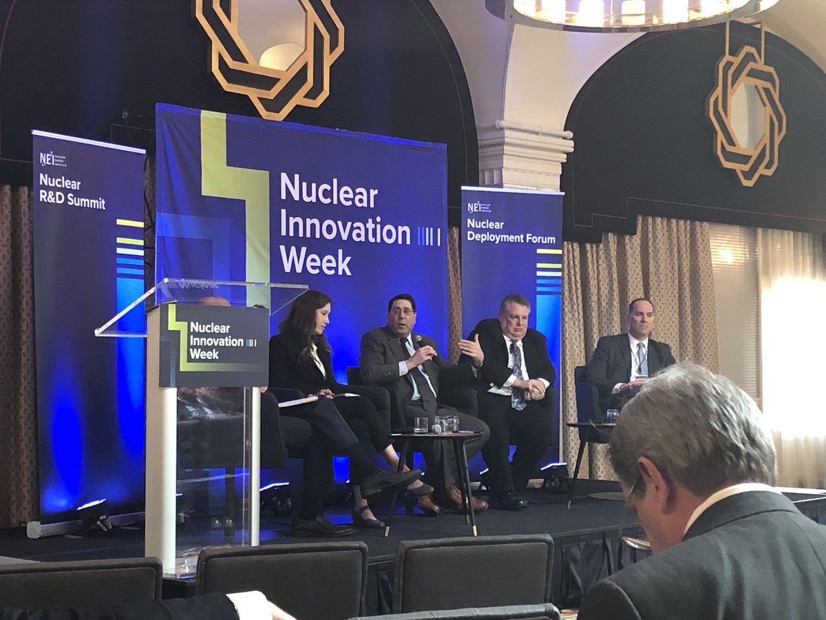 Ken Luongo <a href="/PGSnuclear/">Partnership for Global Security</a> on adv reactor deployment panel talks #globalnexusinitiative project. Proud to be <a href="/NEI/">Nuclear Energy Institute</a> partner in that effort. Next report from GNI coming later this Spring!