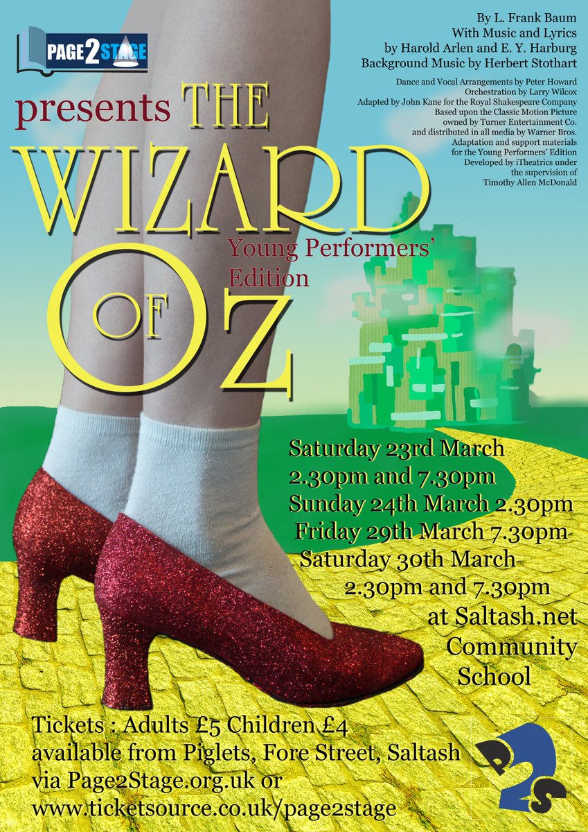 P2Stage's tweet photo. We've had one amazing show weekend, and there's another to come! 'Brilliant' and 'Fantastic', we're told - so don't miss out - join us on the yellow brick road. Tickets for Friday 29th, 7.30pm, Saturday 30th, 2.30pm and 7.30pm available: https://t.co/Xzud7PNDH2 or on the door. https://t.co/pIXdHZap1u
