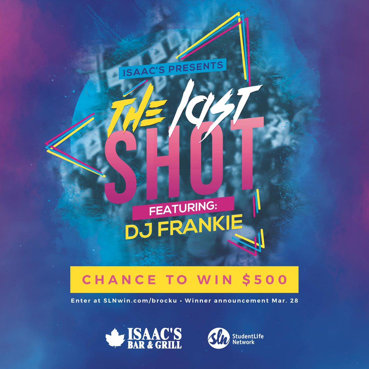 To close this semester out with a bang, were giving you the chance to win $500 cash from BUSU and the Student Life Network! Enter at slnwin.com/brocku for a chance to hear your name called this Thursday night! 💰