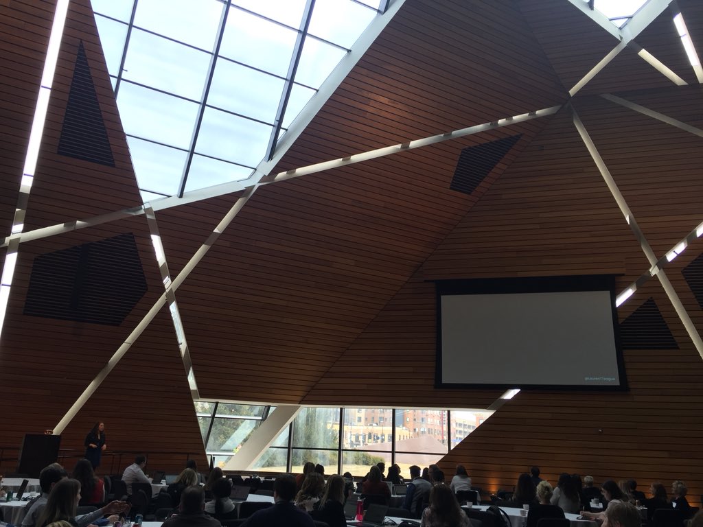Carlos_Abler's tweet photo. @LaurenTTeague of @convince asking for a moment of silence for organic reach. Killing it on stage at #EVMPLS https://t.co/R7u6KynQco