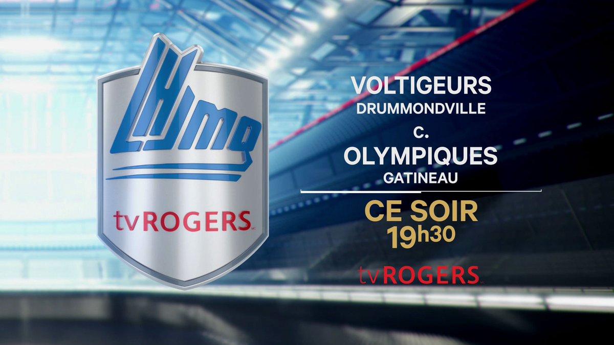 CE SOIR 19 h 30: Match #4 de la série éliminatoire <a href="/LHJMQ/">LHJMQ</a> @Voltigeurs_DRU   c. @Lesolympiques #tvRogers #câble23 #Ottawa