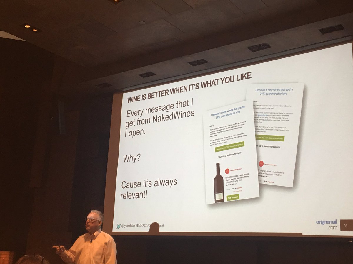 SyncMarketing's tweet photo. Your most valuable #emailmarketing messages - promotional - must hit the mark every time! (A challenge considering promo email volume today) Preach brotha! 🙌🏻 @ryanpphelan #EVMPLS https://t.co/94526euJat