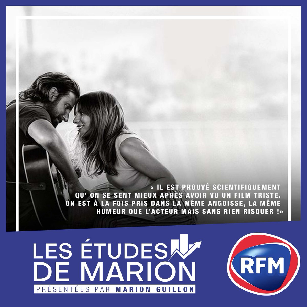 RFMFrance's tweet photo. Il est prouvé scientifiquement qu’on se sent mieux après avoir vu un film triste. Pourquoi ? Pour le savoir rendez-vous à 19h35 dans le #1720RFM avec #LesEtudesRFM de @marionguillon  !! :) https://t.co/7nYyyXlxS0
