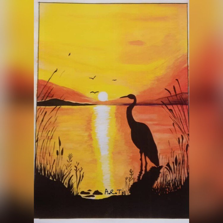 AartiJadav4's tweet photo. #nechural🏞️🖼️ #water #baglo #blackwork #whitesunset #sunset🌅 #sunset_love #sunsetbeach #birds #bird_lovers❤ #watercolorpainting #landscape #dailyart 🖌🎨#potret #instagram #instaweb #our_everyday_moments #landscape #painting #drawing #artwork #artist #A.R.T. #RealisT_A.R.T. https://t.co/pv7wVGd1Id