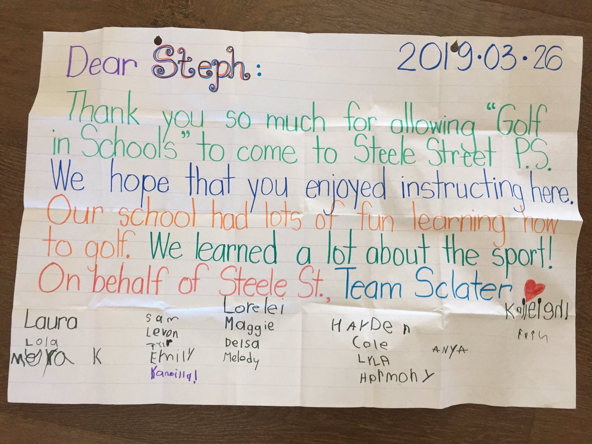 Ssherlockgolf's tweet photo. @SteeleStreetPS @SimoroGolfLinks @GolfCanada Thanks for having me @SteeleStreetPS Big thank you to @TeamSclater for the nice thank you card! 🤗👌👏 Much appreciated! https://t.co/W2u7c547DG