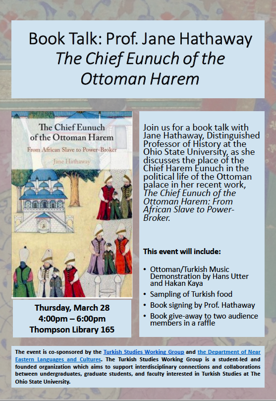 Stop by Thompson Library tomorrow at 4 p.m. for an interesting book talk and great food!