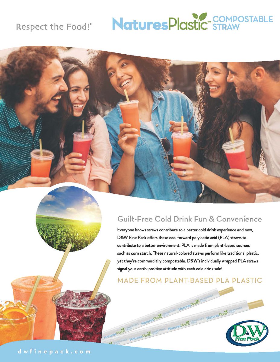 dwfinepack's tweet photo. Check out our new NaturesPlastic Compostable Straw, Jumbo and Giant sizes, all are individually wrapped, made from a renewable resource and BPI Certified! It's time for a new straw! Check all of our products out on our website at https://t.co/9NRJiFGaGR #straws #compostable #BPI https://t.co/7LLiEoyh25