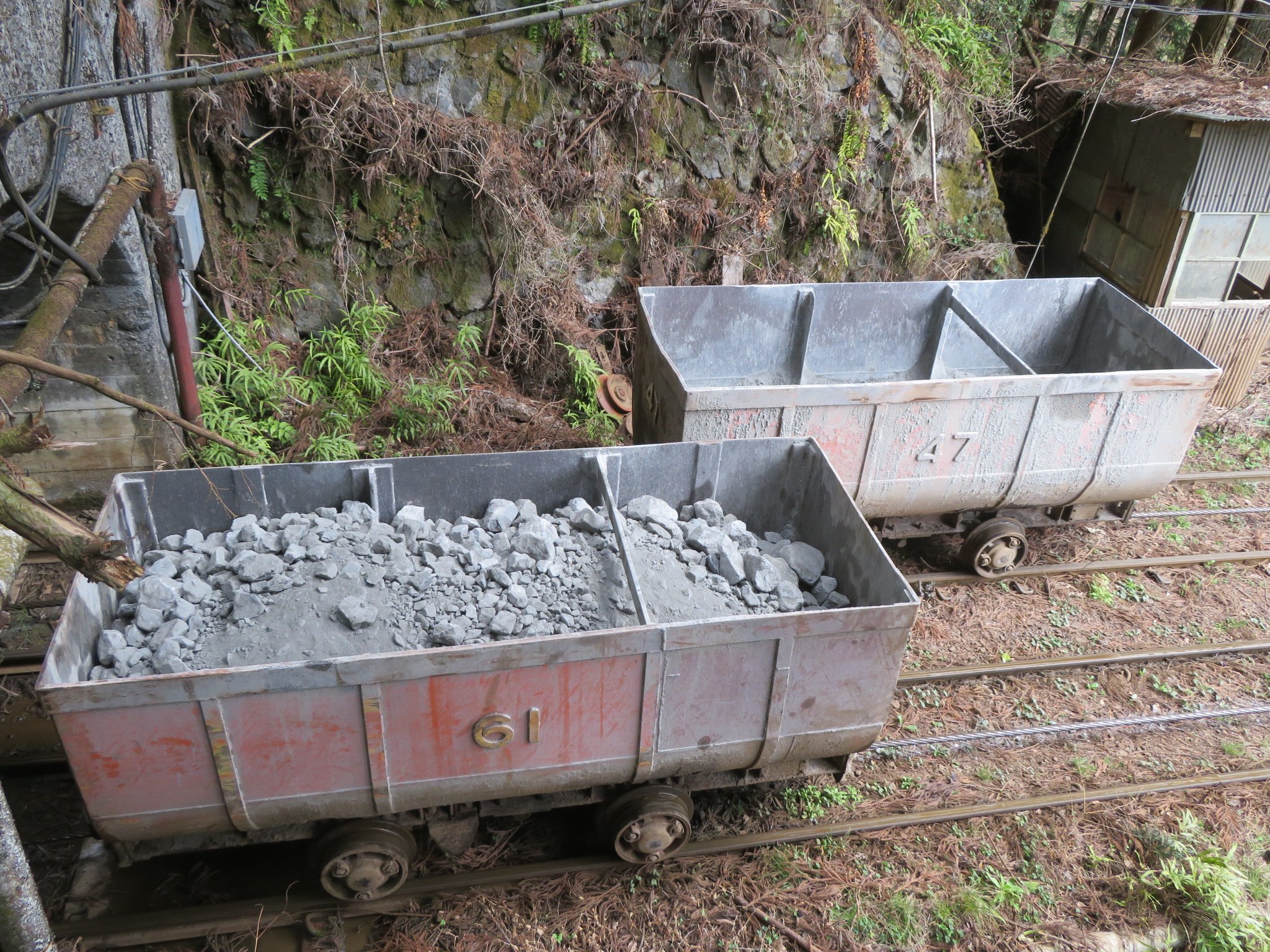 まったん 3 26 奥多摩工業曳鉄氷川線 間近で見れる無人トロッコ 間近で見れる石灰石 無人トロッコ の並び 秩父鉄道で見れる石灰石の貨物もいいですが奥多摩の無人トロッコもいい しかもこれが東京都内で見られるのですごい光景でした また行きたみ