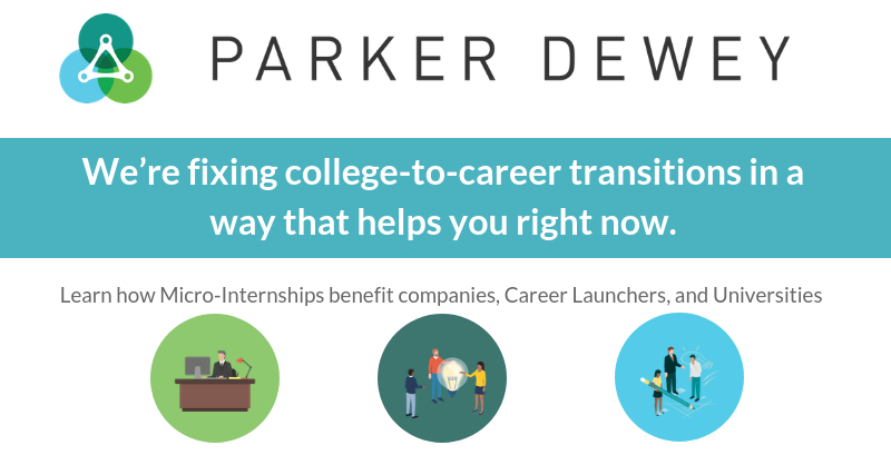 UDcareers's tweet photo. Today's #ResourceRundown is focused on @ParkerDeweyLLC! Parker Dewey offers paid short-term professional assignments or "micro-internships" to college students and recent graduates who are exploring different career paths. Learn more via https://t.co/U6SQ9vyFTX #UDreamItDoIt https://t.co/6qG8oO5JGh