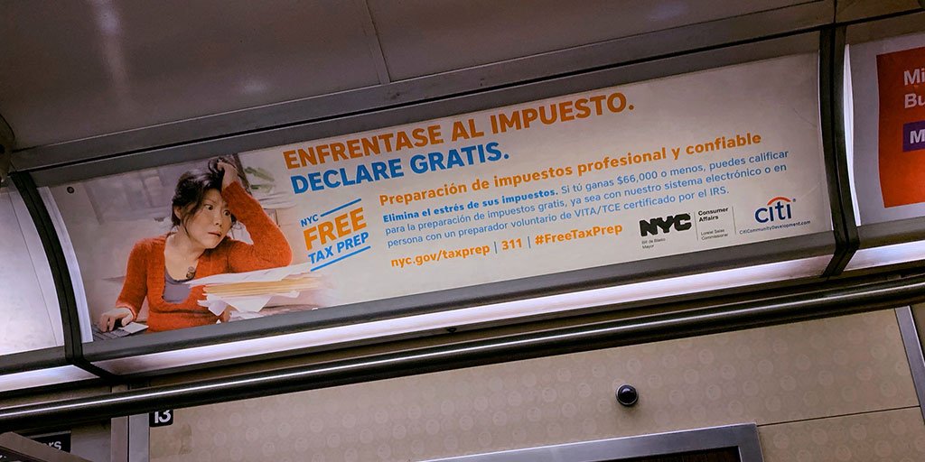 helloDCWP's tweet image. Enfrentase al impuesto. Declare gratis. Elimina el estrés de sus impuestos. Si tú ganas $66,000 o menos, puedes calificar para la preparación de impuestos gratis.
#FreeTaxPrep nyc.gov/taxprep