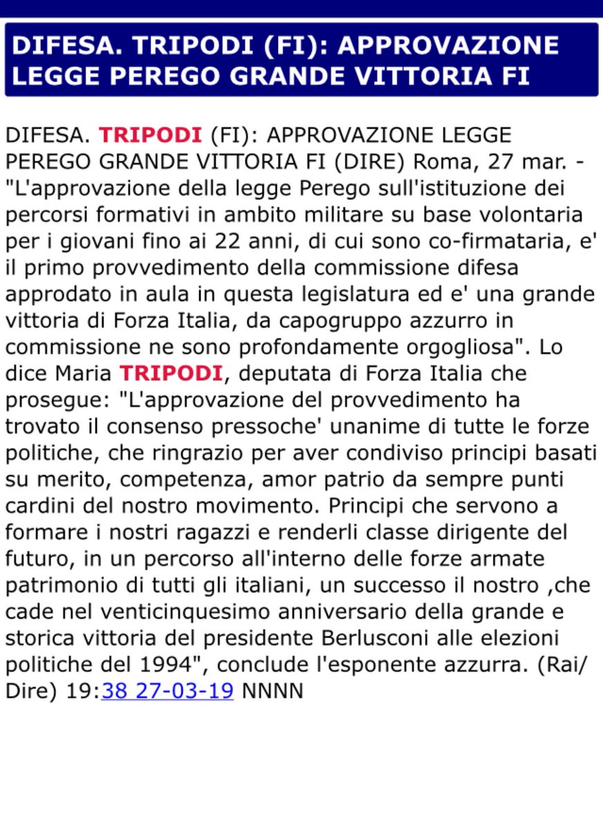 tripodimaria's tweet photo. Una bella e grande vittoria di @forza_italia ! #PdlPerego 

@GruppoFICamera @msgelmini @elio_vito @SM_Difesa https://t.co/iANRNZ1TaR