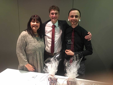 WebstersHigh's tweet photo. Fantastic result at last night's Tayside and Angus Young Enterprise Awards evening where our WHS team won the award for Best Link Teacher and Harvey won the award for Most Inspirational Journey. They really did the school proud! Well done #Mac #Harvey #MrGraham @JoolsBell55 https://t.co/uS3dhJwaCD