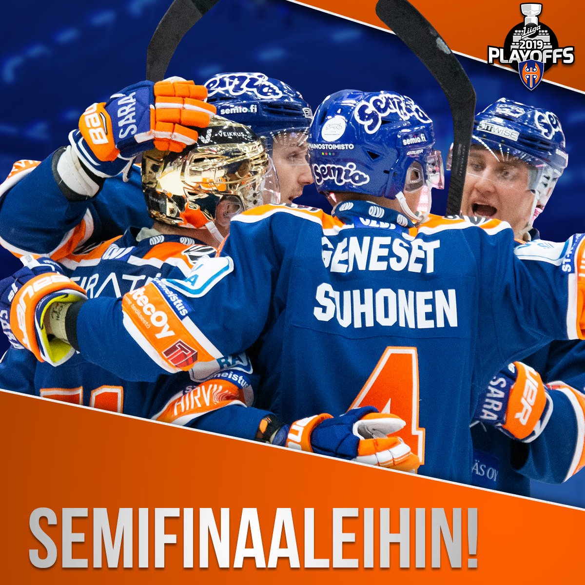 Tapparaofficial's tweet photo. Tappara semifinaaleihin🔥🔥 Lukko kaatui otteluvoitoin 4-0❗

Kiitos @TeamRaumanLukko kovasta ja rehdistä sarjasta🤝

#Tappara #Tampere #Liiga  #Playoffs2019 https://t.co/HJWsOHHRn2