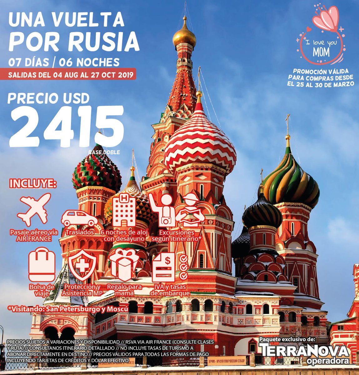 terranovapy's tweet photo. Ya estas pensando en el mejor regalo para Mamá?? Aquí las mejores opciones de Europa para hacerla inmensamente feliz!! Promoción para compra del 25 al 30 de Marzo!! Consulte con su agencia de viajes favorita! https://t.co/gAehxH0Amp