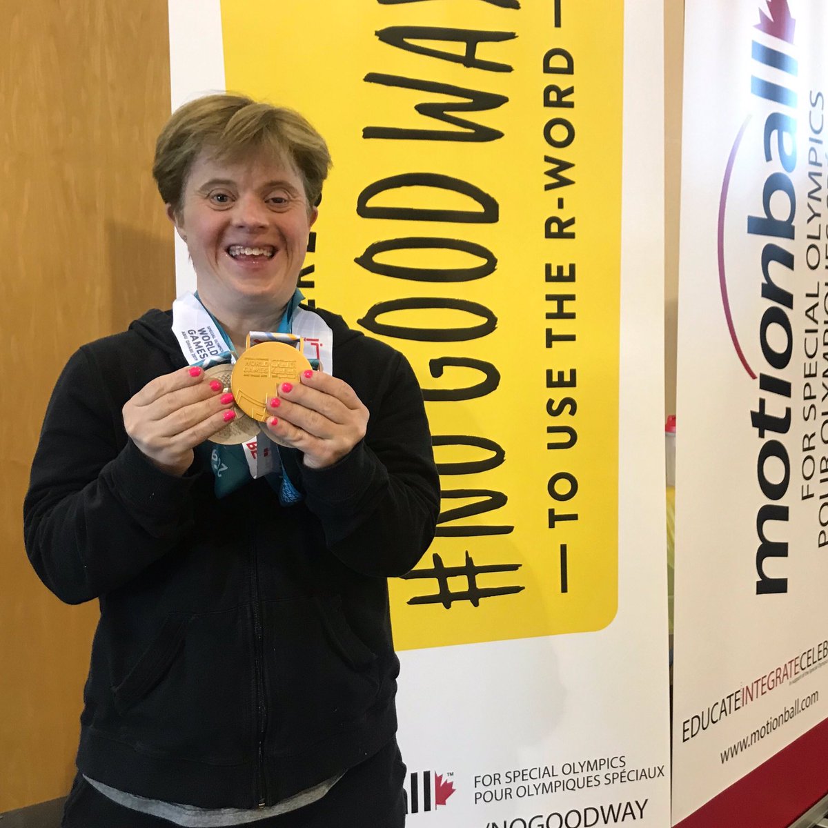 We at @mcmastersports are SO proud of our very own Bobbi-Lyn, who has just returned from the Special Olympics World Summer Games with two silver and one gold medal! Congratulations! 👏🏼🏅
.
.
.
#NoGoodWay #GoMacGo