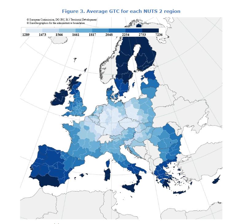 EU_JRC's tweet photo. Transport 🚚 costs &amp; economic impact at regional level: geographically central regions benefit from shorter trips &amp; reduced fuel consumption, while more peripheral regions tend to benefit from lower salaries within the #transport sector 👉 https://t.co/IPD56LjWQM https://t.co/oQQ5LwLZ7q