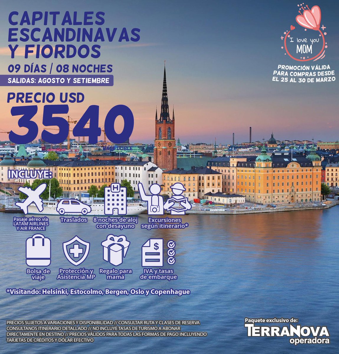 terranovapy's tweet photo. Ya estas pensando en el mejor regalo para Mamá?? Aquí las mejores opciones de Europa para hacerla inmensamente feliz!! Promoción para compra del 25 al 30 de Marzo!! Consulte con su agencia de viajes favorita! https://t.co/2C7CZk99p7