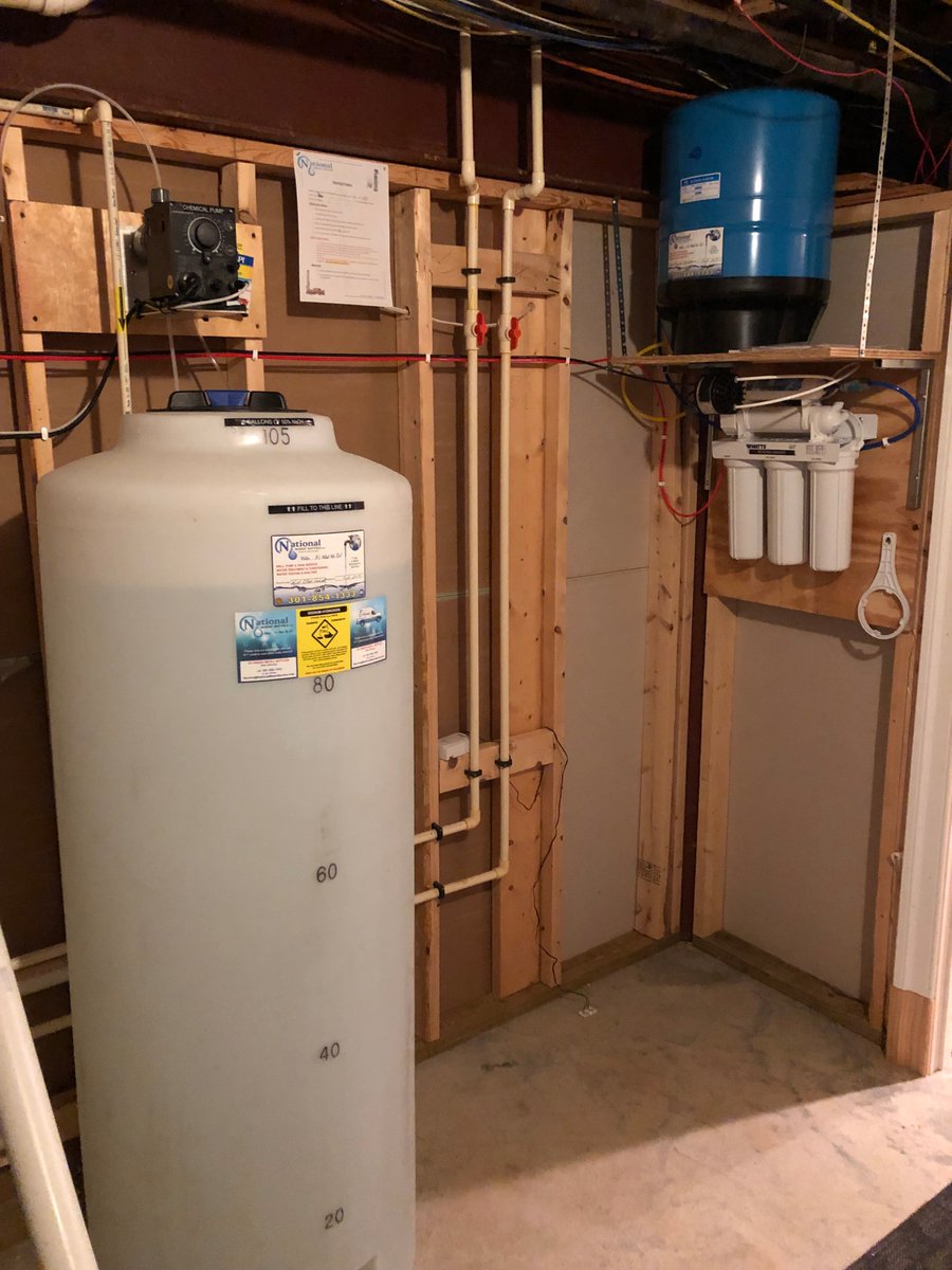 N_W_S_C's tweet photo. #WaterTreatment #Install! Serviced #WaterSoftener for #hardwater & #Ultraviolet Light for #bacteria & added a new #ChemicalFeeder for #pH & #corrosion, #ReverseOsmosis System for 99.9% #contaminant free #drinkingwater & a #SedimentFilter! @wattsbrand @grundfos @MilbyCompany https://t.co/1cqNYKwe7x