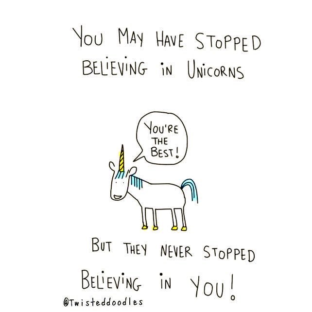 Twisteddoodles Believe In Yourself Unicorn