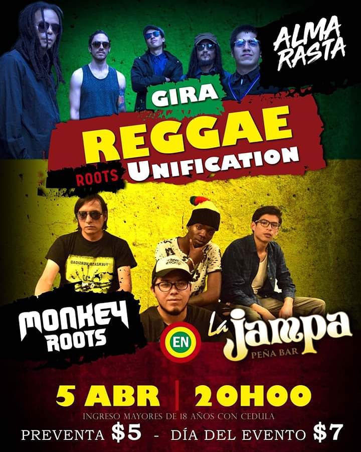 monkeyrootsss's tweet photo. ¡ OTAVALO ! ¡ OTAVALO ! ¡ OTAVALO !
Monkey Roots I Alma Rasta I MC Nano
FECHA: 5 de abril
HORA : 20h00
LUGAR: La "Jampa" Disco-Peña
Puntos de venta:
OTAVALO: La "Jampa" Disco-Peña
IBARRA: BLACK WORLD Tattoo Shop *Ingreso mayores de 18 años con cédula*
#reggaeunification #tour https://t.co/1ZNYU0GrAb