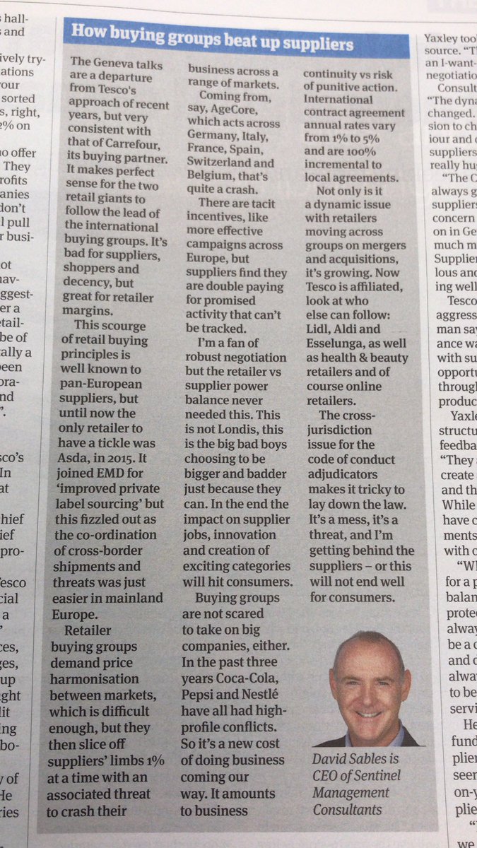 ChristineMc_D's tweet image. @TheGrocer talking a lot of sense about the effects of imbalance of power in the UK grocery supply chain @CMAgovUK take note please #sasda #ainsburys