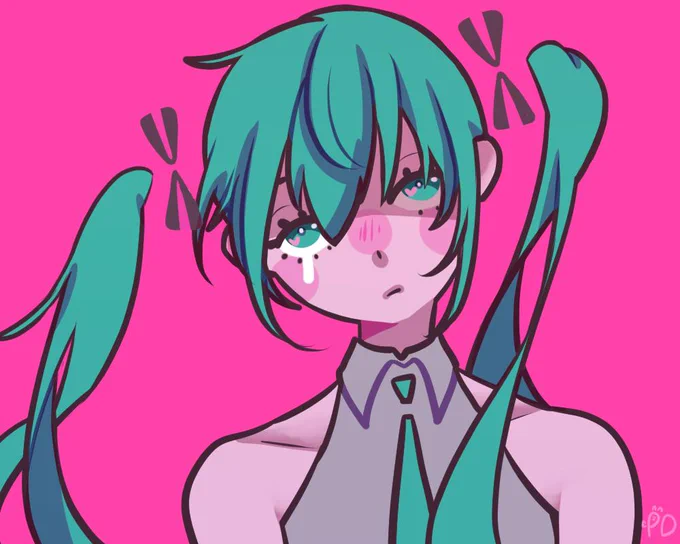 a midweek miku scribble for de-stressing 
