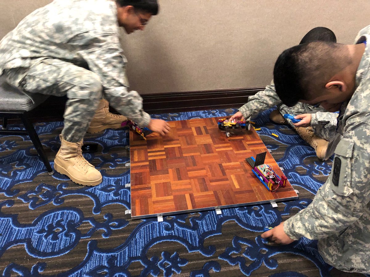 sernational's tweet photo. Hard working students preparing for the robotics competition that will be starting soon! #SERstem2019 #SERnational2019 https://t.co/VxPYlhHChX