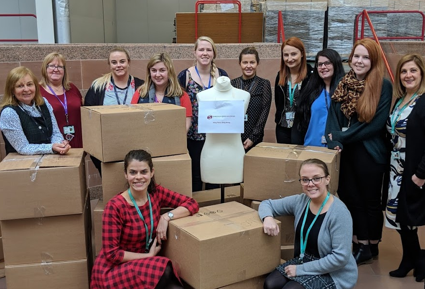 leckhpe's tweet photo. Another successful collection for @DfS_Scotland run by HPE Erskine Women's Network - 15 boxes went this morning to empower women to achieve economic independence by providing a network of support, professional attire and development tools to help them thrive in work and in life! https://t.co/6EzVBeq6hh